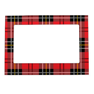 Red Plaid Pattern Magnetic Frame