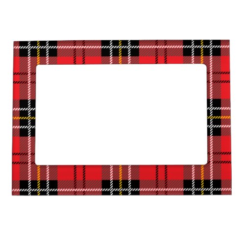 Red Plaid Pattern Magnetic Frame
