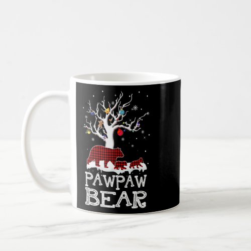 Red Plaid Pawpaw Bear  Matching Pajama Family  Coffee Mug