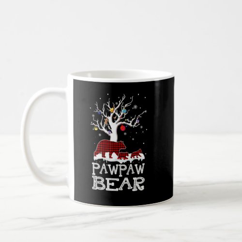 Red Plaid Pawpaw Bear  Matching Pajama Family  Coffee Mug
