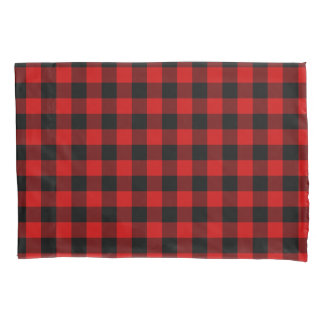 Red Plaid Pillow Case