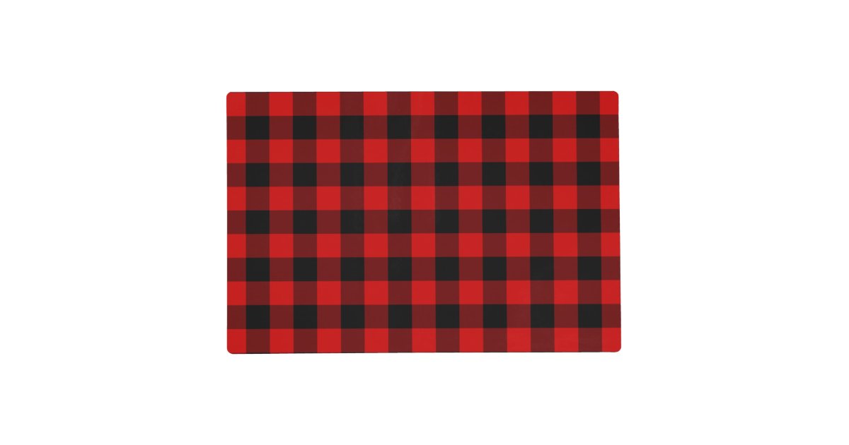 Red Plaid Placemat Zazzle