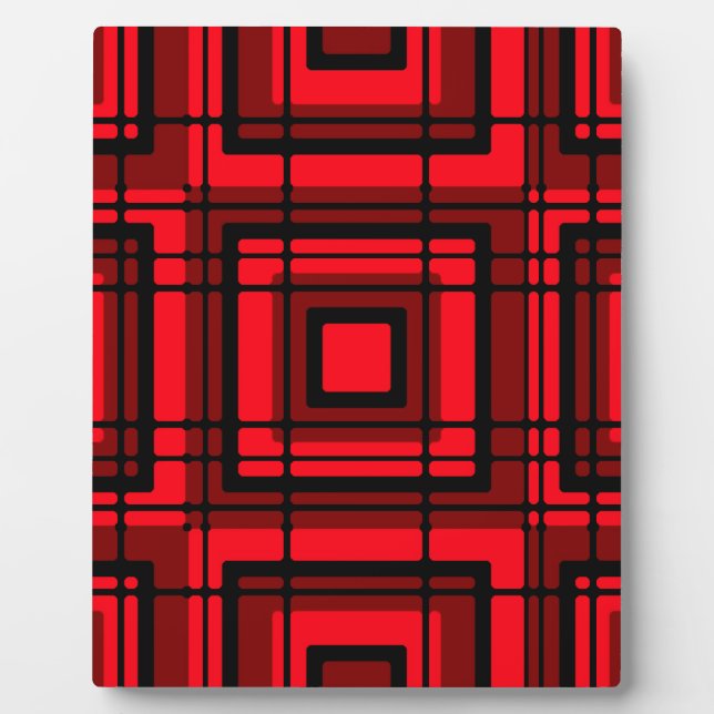 Red Plaid Plaque (Front)