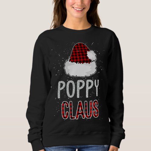 Red Plaid Poppy Claus Matching Family Funny Christ Sweatshirt