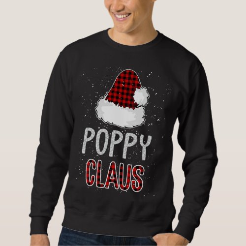 Red Plaid Poppy Claus Matching Family Funny Christ Sweatshirt