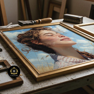 Red Plaid Prairie Girl Joyful Country Découpage Tissue Paper