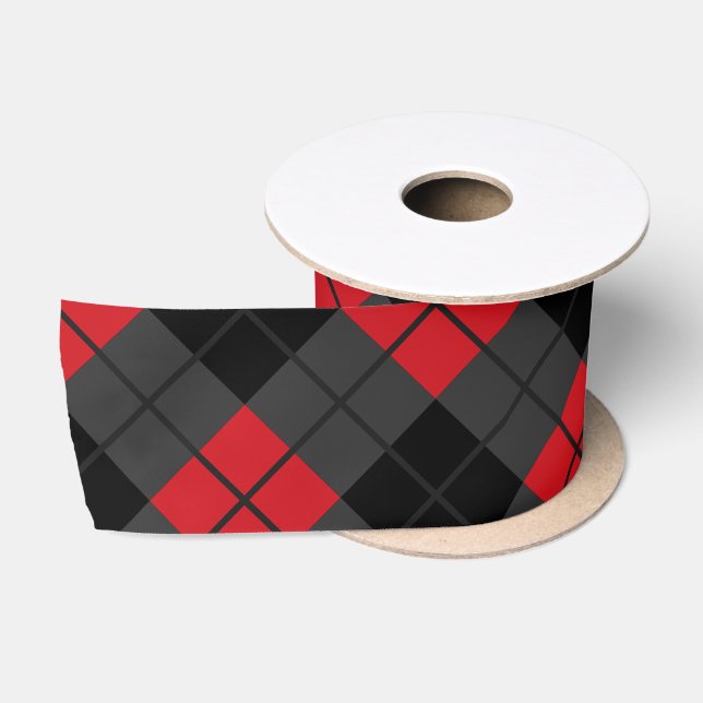Red Plaid Ribbon (Spool)