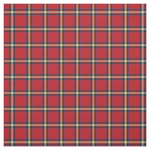 Red and Black Stewart Plaid Fabric
