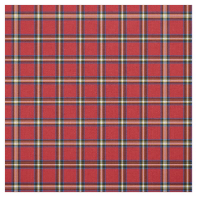 Red Plaid, Royal Stewart Tartan Fabric (Swatch)
