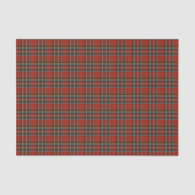 Red Plaid Royal Stewart Tartan Tissue Paper (Front)