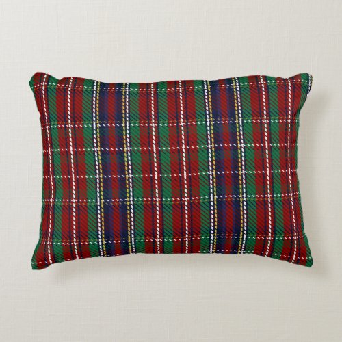 Red Plaid Scottish Rustic Flannel Print   Accent Pillow