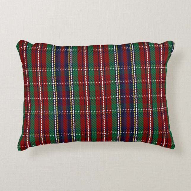 Red Plaid Scottish Rustic Flannel Print   Accent Pillow (Front)