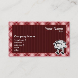 Red Plaid Sheep Business Card