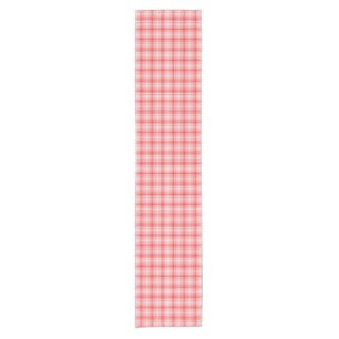 Red Plaid Short Table Runner