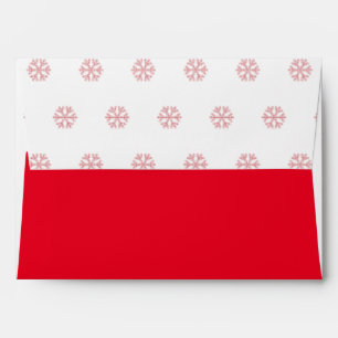 Red Plaid Snowflakes Pattern Envelope