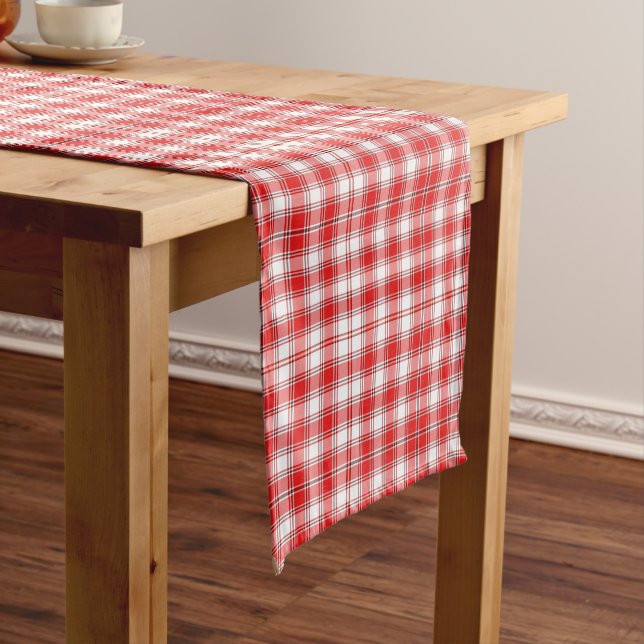 Red Plaid Table Runner (In Situ)