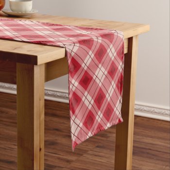 Red Plaid Table Runner by ArianeC at Zazzle