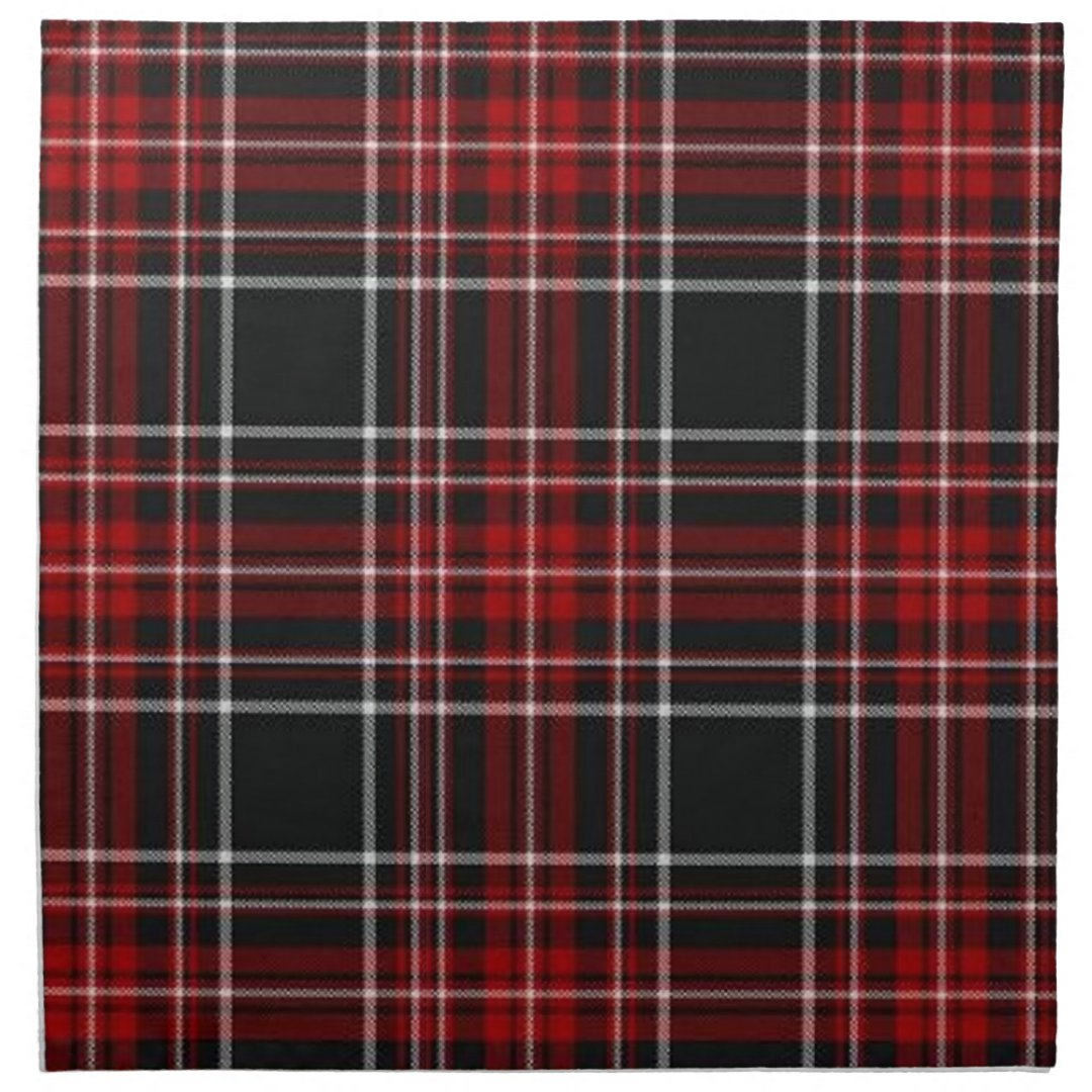 Red Plaid/Tartan Napkins | Zazzle