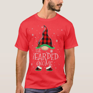 Red Plaid The Bearded Gnome Family Christmas Pajam T-Shirt