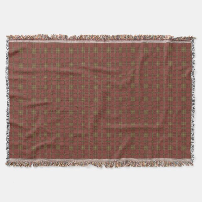 Red Plaid Throw Blanket (Front)