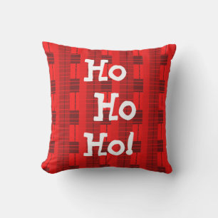 Red Plaid Throw Pillow