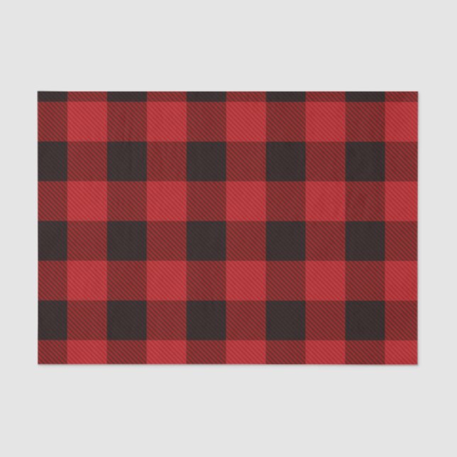 Red Plaid Tissue Paper (Front)