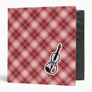 Red Plaid Violin Binder