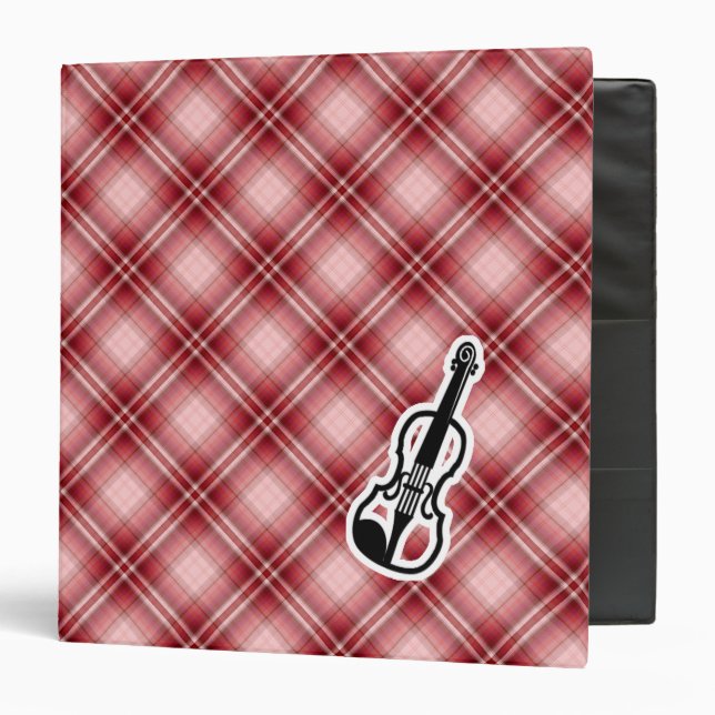 Red Plaid Violin Binder (Front/Inside)