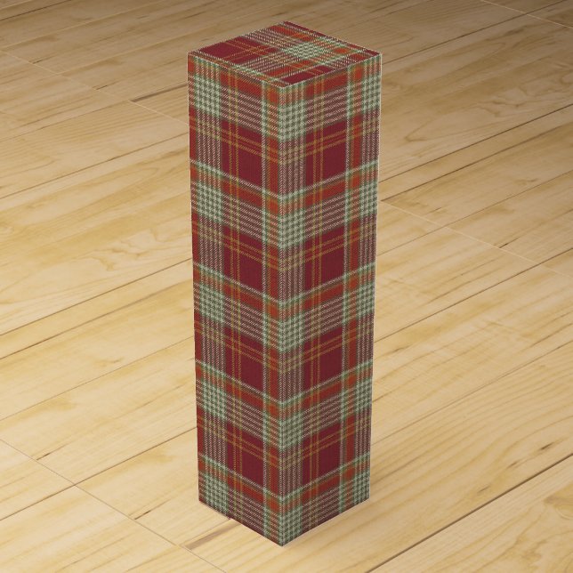 Red Plaid Wine Gift Box (Front)