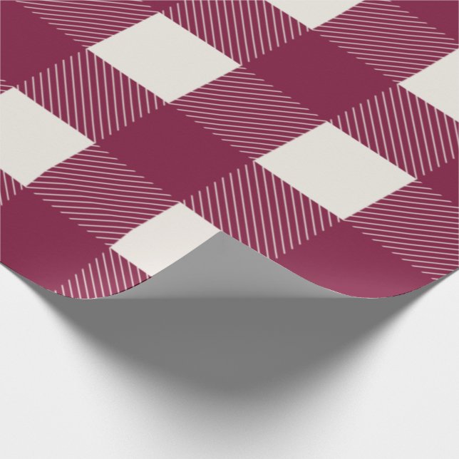 Red Plaid Wrapping Paper (Corner)