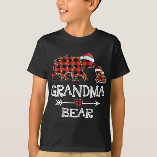 Red Plaid Xmas Matching Family Christmas Grandma B T_Shirt