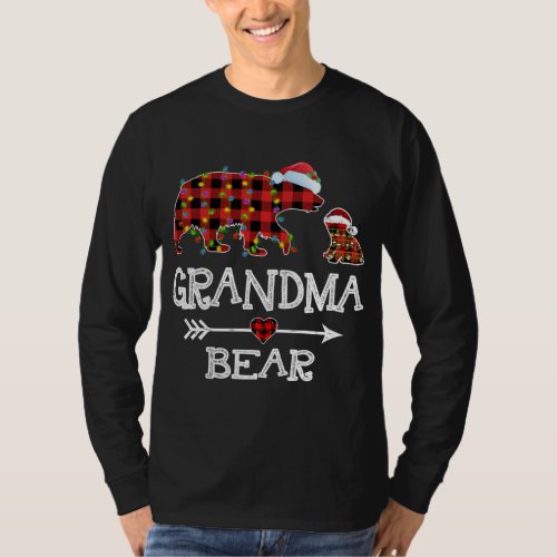Red Plaid Xmas Matching Family Christmas Grandma B T_Shirt