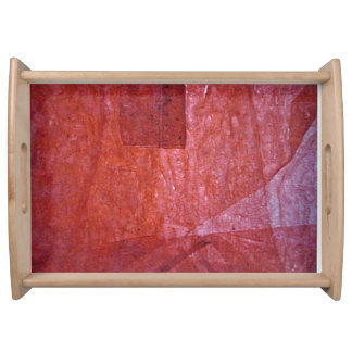 Red plain color serving tray,Red tomato common art Serving Tray