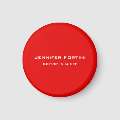 Red Plain Elegant Modern Minimalist Magnet