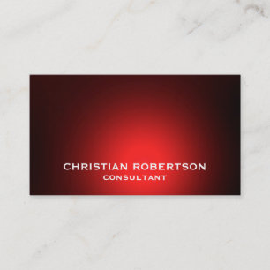 Red Plain Modern Consultant Business Card