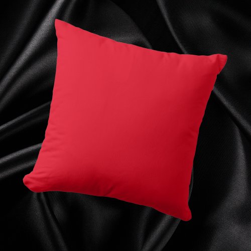 Red Plain Solid Color  Throw Pillow