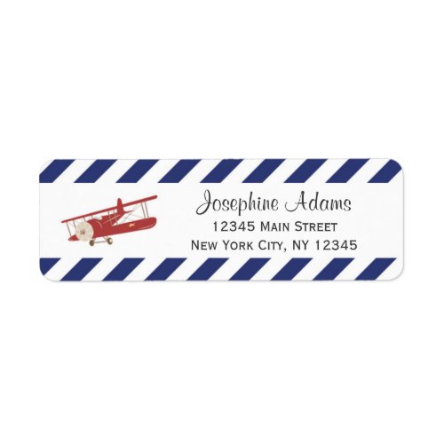 Red Plane Return Address Labels