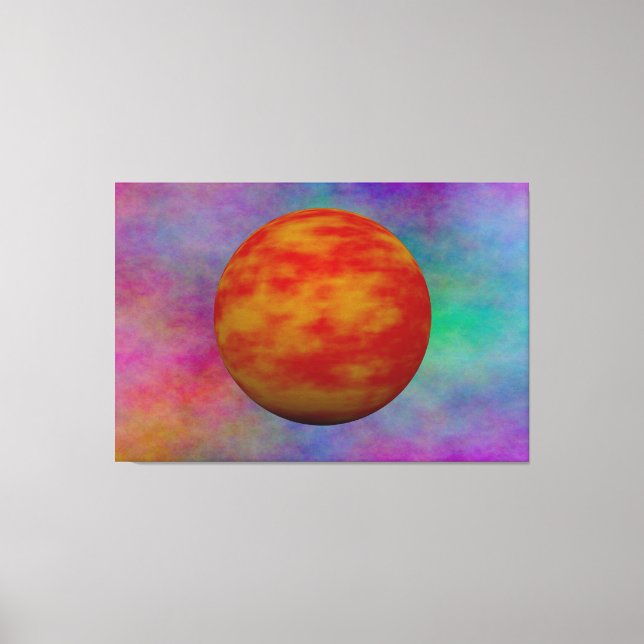 Red Planet In A Universe Of Plasma Canvas Print (Front)