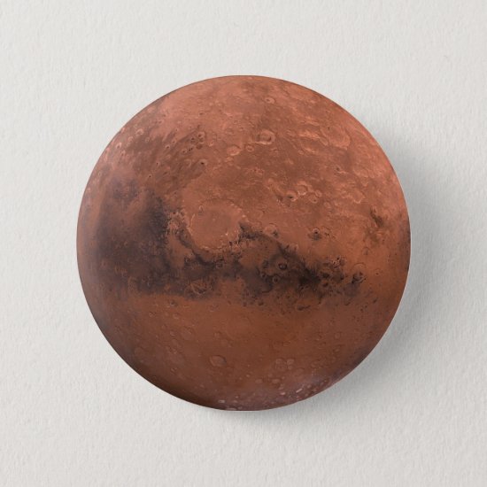 Red planet Mars Button