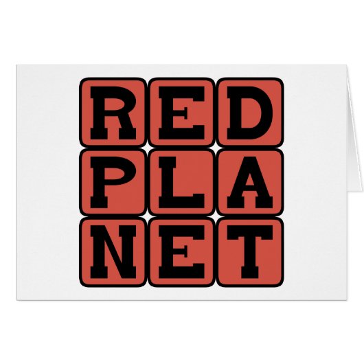 Red Planet, Mars Cards (Front Horizontal)