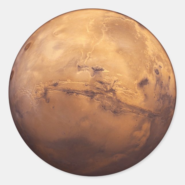 Red Planet Mars Classic Round Sticker (Front)