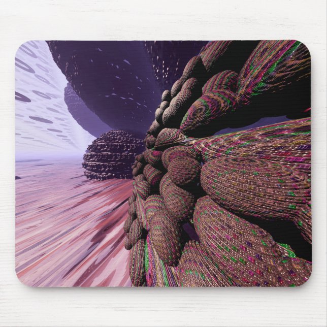 Red Planet Mars Fractal Art Fantastic Surreal  Mouse Pad (Front)