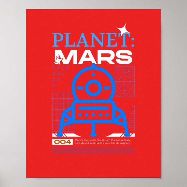 Red planet mars poster (Front)