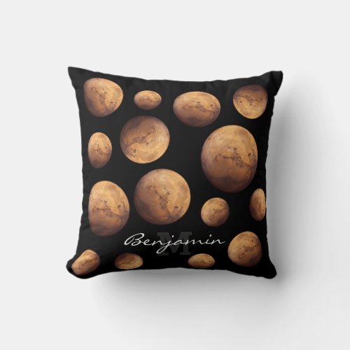Red Planet Mars Throw Pillow