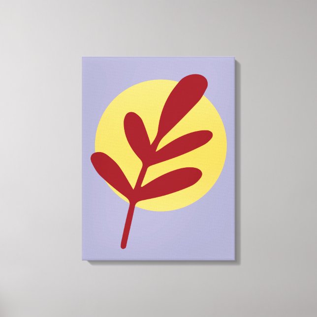 Red Plant Yellow Sun Canvas Print (Front)