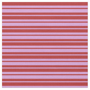 Red & Plum Colored Lines Pattern Fabric