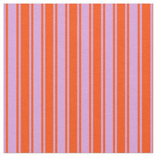 Red & Plum Pattern of Stripes Fabric