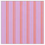 [ Thumbnail: Red & Plum Pattern of Stripes Fabric ]