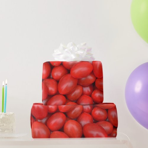 Red Plum Tomatoes Italian Cook Sauce Wrapping Paper