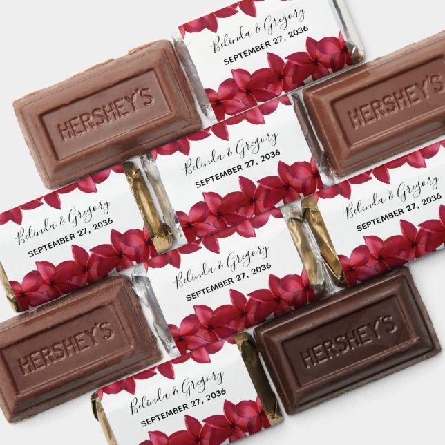 Red Plumeria Frangipani Wedding  Hershey's Miniatures (Assorted)